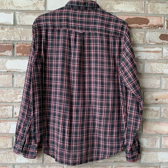 Medium Lucky Brand Red-Black LS Shirt - Picture 4 of 7